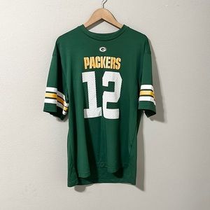 NFL Team Apparel Aaron Rodgers Green Bay Packers Men's Short Sleeve Tee Large